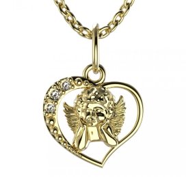 BeKid dětský přívěšek anděl 1182 Žluté zlato - 585 Diamant