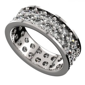 BG zlatý prstýnek 503 Bílé zlato - 585 Diamant