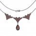BG necklace 349 - Metal: Silver 925 - rhodium, Stone: Garnet