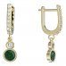 BeKid, Gold kids earrings -864 - Switching on: English, Metal: Yellow gold 585, Stone: Green cubic zircon