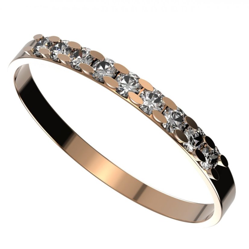 BG zlatý diamantový prsten 617/17 Růžové zlato 585 (30-90dní) Diamant lab-grown