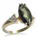 BG prsten s oválným kamenem 481-U - Kov: Stříbro 925 - rhodium, Kámen: Vltavín a granát