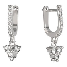 BeKid dětské náušnice 776 Bílé zlato - 585 Diamant
