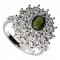BG prsten 021-Z oválného tvaru - Kov: Stříbro 925 - rhodium, Kámen: Granát