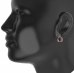 BG earring oval 493-90 - Metal: Silver 925 - rhodium, Stone: Garnet