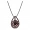 BG pendant circular 511-90 - Metal: Silver 925 - rhodium, Stone: Garnet