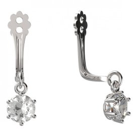 BeKid zlatý kompoment dětské náušnice 4MM - I4 Bílé zlato - 585 Diamant