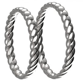 BG zlatý snubní prsten SN15/m  Pánský Bílé zlato - 585