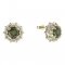 BG earring circular -  751 - Metal: Silver 925 - rhodium, Stone: Garnet