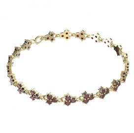 BG náramek 195 Stříbro 925 - pozlacené Granát