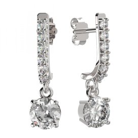 BG zlaté náušnice 727 Bílé zlato - 585 Diamant