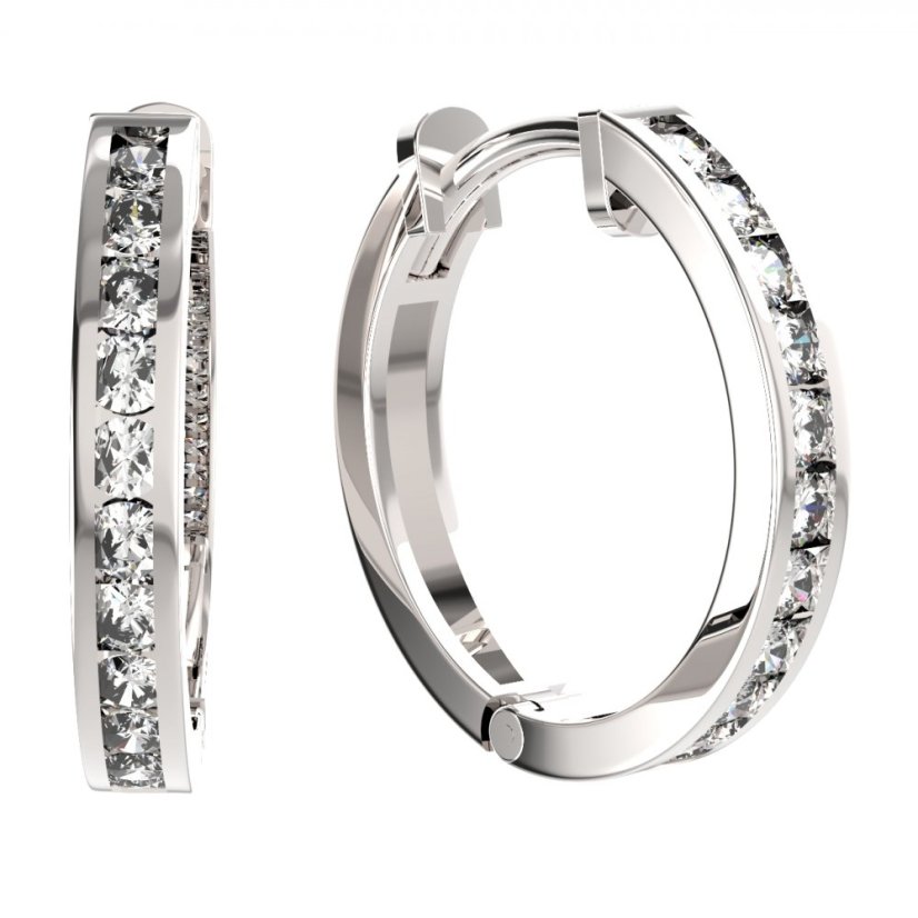 BG zlaté diamantové náušnice 655 kruhy Růžové zlato 585 (30-90dní) Diamant lab-grown