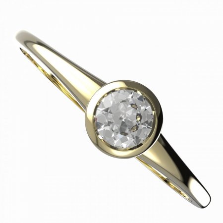 BG zlatý diamantový prstýnek 555 I - Kov: Žluté zlato 585, Kámen: Diamant lab-grown