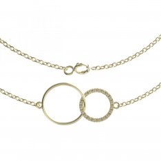 BG zlatý náhrdelník kruhy 1163