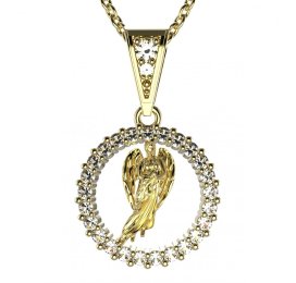 BG zlatý přívěšek anděl 1176 Žluté zlato - 585 Diamant