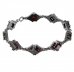 BG bracelet 427 - Metal: Silver 925 - rhodium, Stone: Moldavite and cubic zirconium