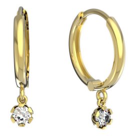 BeKid dětské náušnice 869 Žluté zlato - 585 Diamant