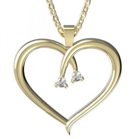 BeKid dětský přívěšek 1572 Žluté zlato - 585 Bílý kubický zirkon