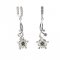 BG earring star 521-P93 - Metal: Silver 925 - rhodium, Stone: Garnet