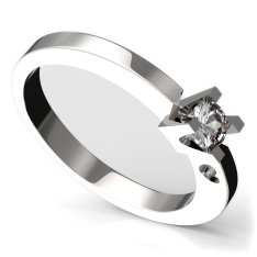 BG zlatý diamantový prstýnek 795 Bílé zlato - 585 Diamant lab-grown