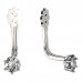 BeKid Gold earrings components 3 - Metal: White gold 585, Stone: Light blue cubic zircon