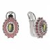 BG  earring 243-R7 oval - Metal: Silver 925 - rhodium, Stone: Garnet