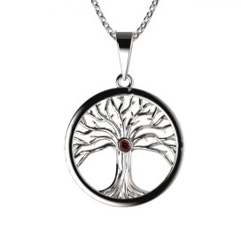 BG přívěs granát strom života 039 Stříbro 925 - rhodium Granát