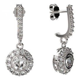 BG zlaté diamantové náušnice -  744 Bílé zlato - 585 Diamant lab-grown