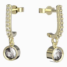 BG zlaté náušnice 771 Žluté zlato - 585 Diamant