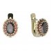 BG earring oval 435-07 - Metal: Silver 925 - rhodium, Stone: Garnet