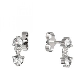 BG zlaté diamantové náušnice 785 Bílé zlato - 585 Diamant lab-grown
