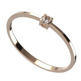 BG zlatý diamantový prstýnek 905 Růžové zlato 585 (30-90dní) Diamant lab-grown