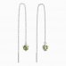 BeKid, Gold kids earrings -782 - Switching on: Chain 9 cm, Metal: Yellow gold 585, Stone: Green cubic zircon