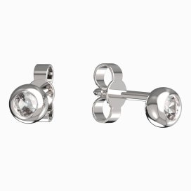 BeKid dětské náušnice 101 Bílé zlato - 585 Diamant