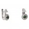 BG earring circular 541-87 - Metal: Silver 925 - rhodium, Stone: Garnet