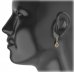 BG oval earring 433-96 - Metal: Silver 925 - rhodium, Stone: Garnet