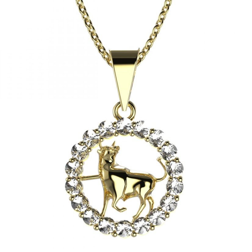 BeKid dětský zlatý přívěsek 044 býk Žluté zlato - 585 Diamant