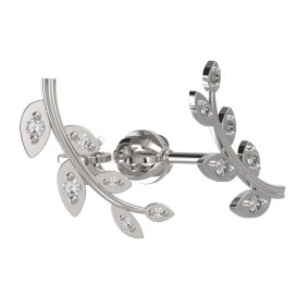 BG zlaté náušnice větvička 1405 Bílé zlato - 585