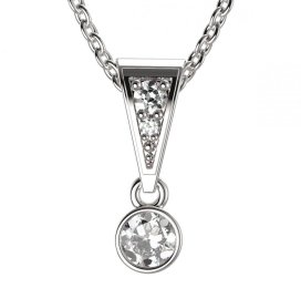 BG zlatý přívěšek  722 Bílé zlato - 585 Diamant