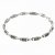 BG náramek 645 Stříbro 925 - rhodium Vltavín a granát