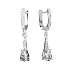 BG zlaté náušnice 626 Bílé zlato - 585 Diamant