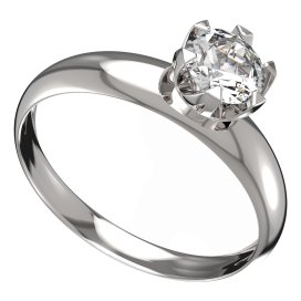 BG zlatý prstýnek 872 T Bílé zlato - 585 Diamant