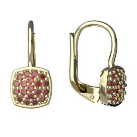 BG náušnice s granátem 1581 Stříbro 925 - pozlacené Granát