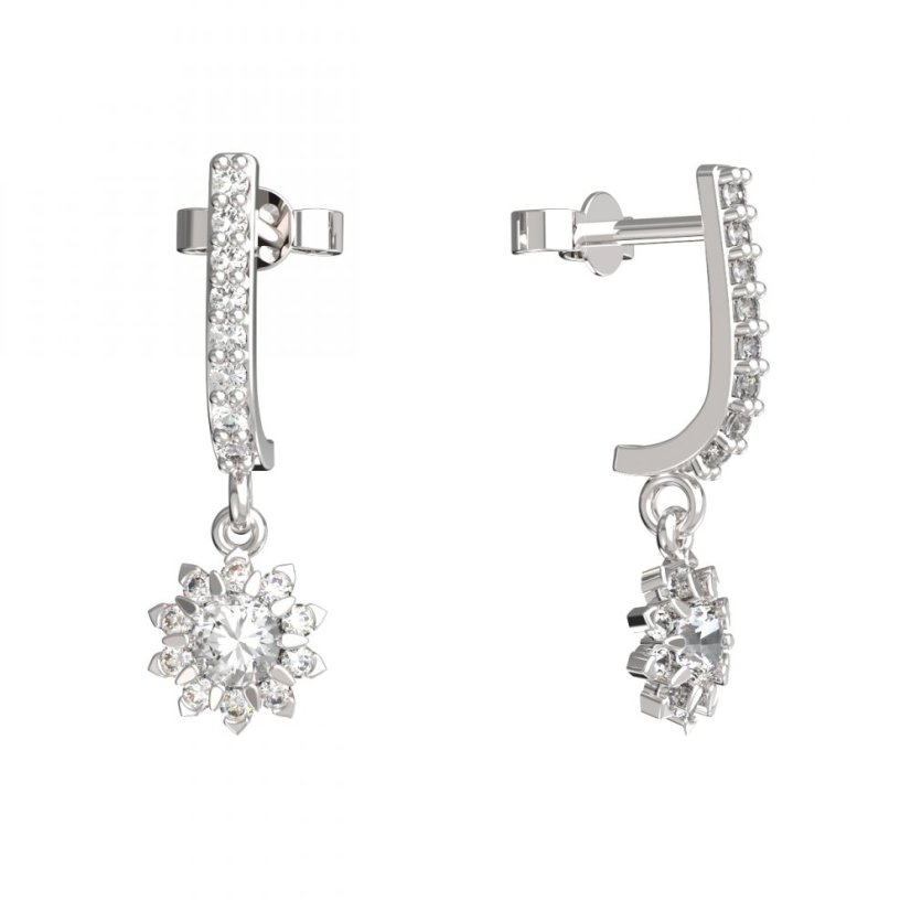 BeKid dětské náušnice 987 Bílé zlato - 585 Diamant