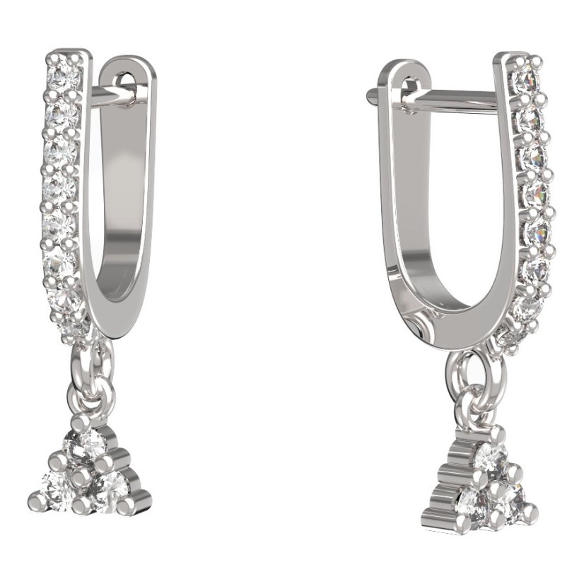 BeKid dětské náušnice 773 Bílé zlato - 585 Diamant