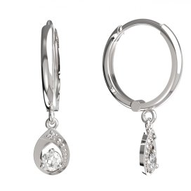 BeKid dětské náušnice 1242 Bílé zlato - 585 Diamant