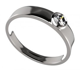 BG zlatý diamantový snubní prsten F/555m Bílé zlato - 585 Diamant lab-grown
