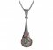 BG pendant circular 541-C - Metal: Silver 925 - rhodium, Stone: Garnet