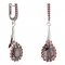 BG earring drop stone  519-C91 - Metal: Silver 925 - rhodium, Stone: Garnet