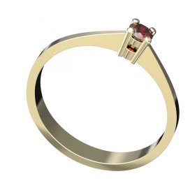 BG zlatý prstýnek s granátem nebo vltavínem 777 Žluté zlato - 585 Granát